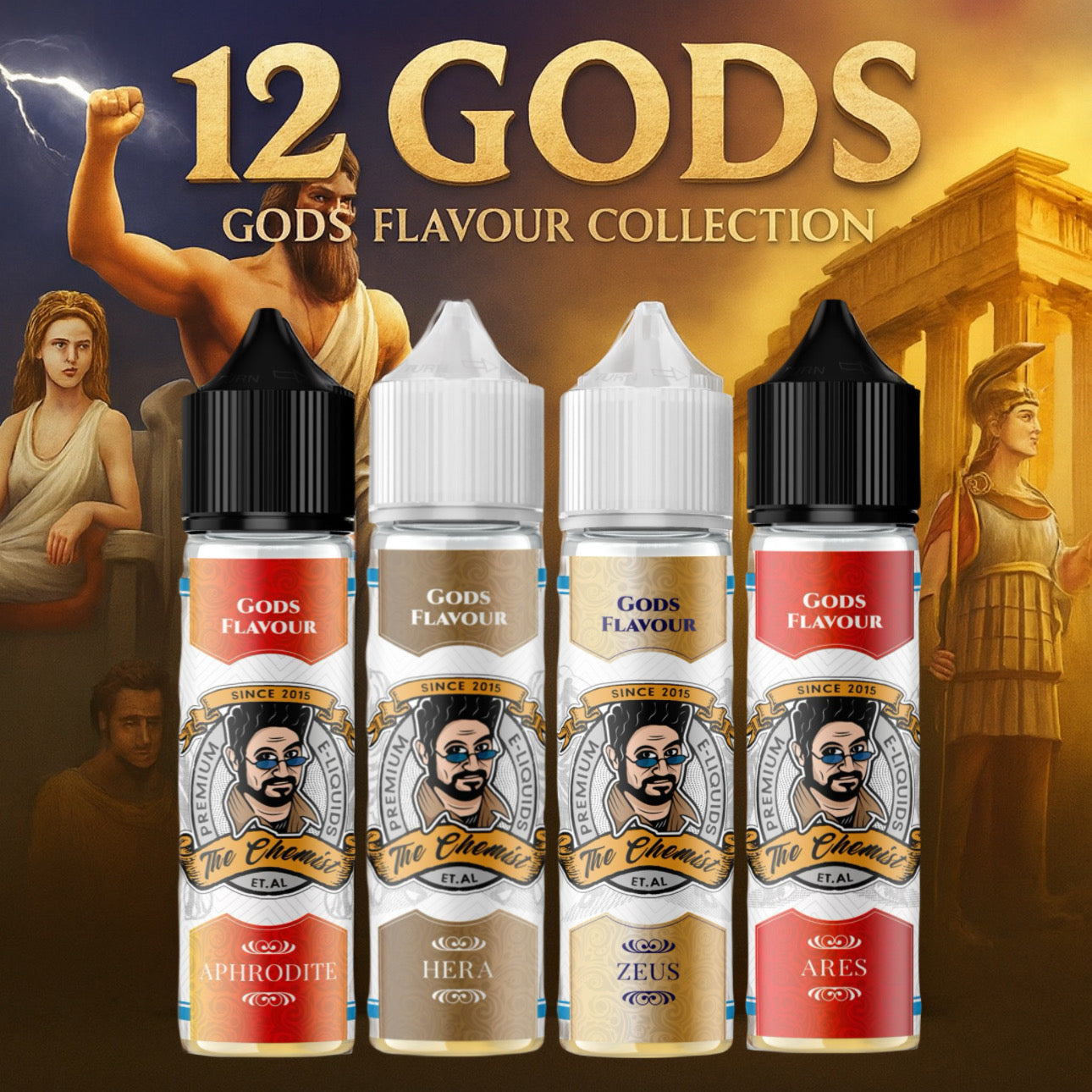 12 Gods ELiquids by The Chemist  Mythic Flavours & Premium Vape Juice |  Electronic Cigarette | Vape Shop Cyprus | Vapeland CY  Vapeland Cy