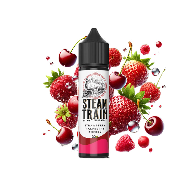 Steam Train – Disposable Edition Strawberry Raspberry Cherry Vape Shot (10 ml & 20 ml)