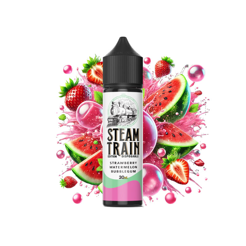 Steam Train – Disposable Edition Strawberry Watermelon Bubblegum Vape Shot (10 ml & 20 ml)