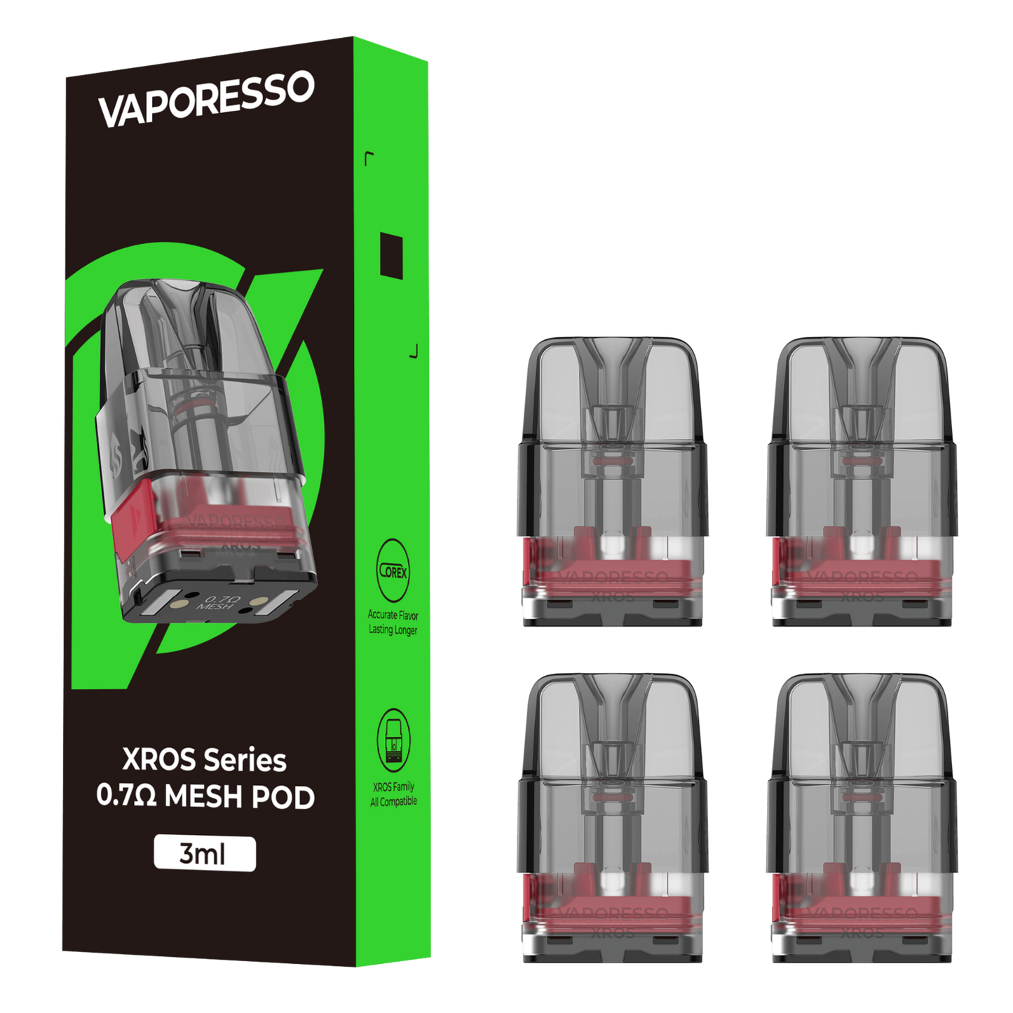 Vaporesso XROS 3ml Side-Fill 0.7Ω COREX 2.0 Cartridge – Replacement Pod