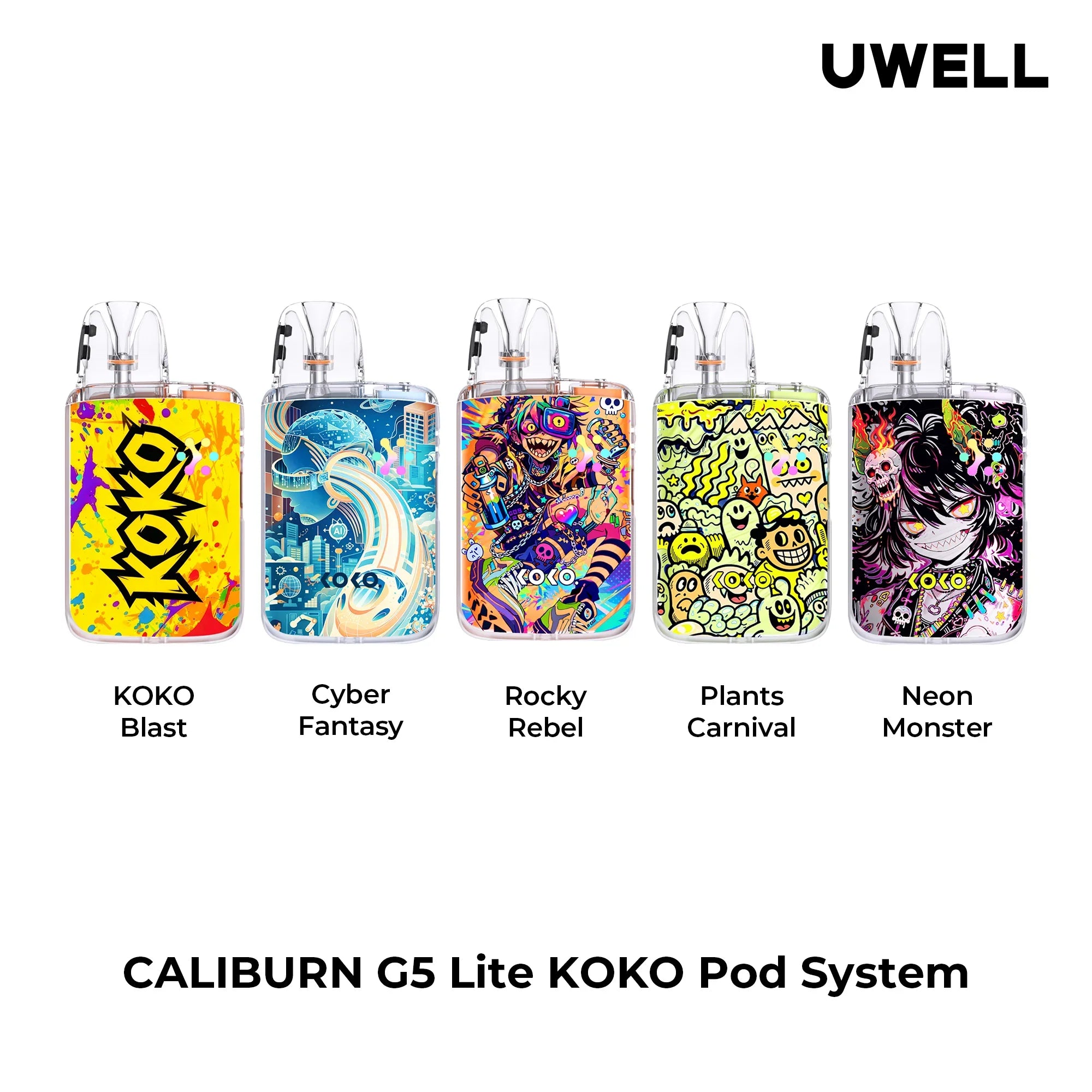 Uwell Caliburn G5 Lite KOKO Pod Kit – 1600mAh Compact Pod System