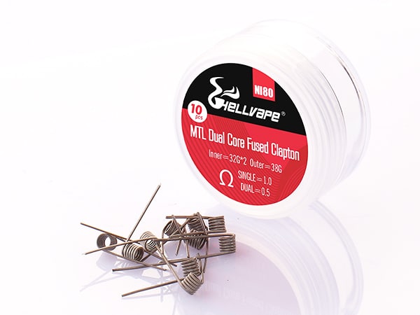 Hellvape MTL Dual Core Fused Clapton Coils – Ni80 (10pcs)