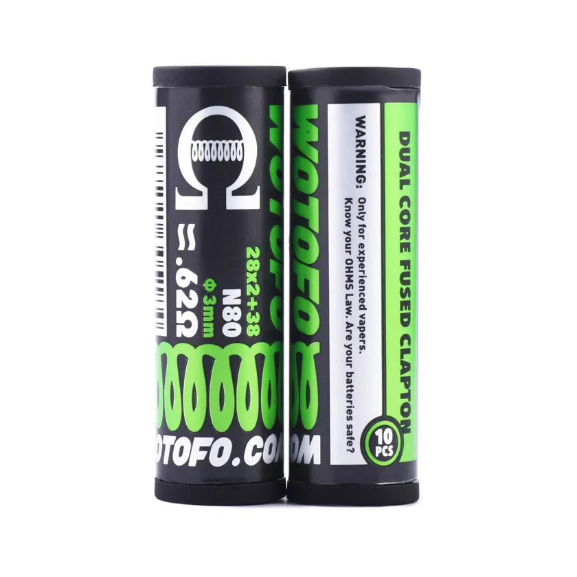 Wotofo Rebuildable Fused Clapton Coils – RDA / RTA (Multiple Resistances)