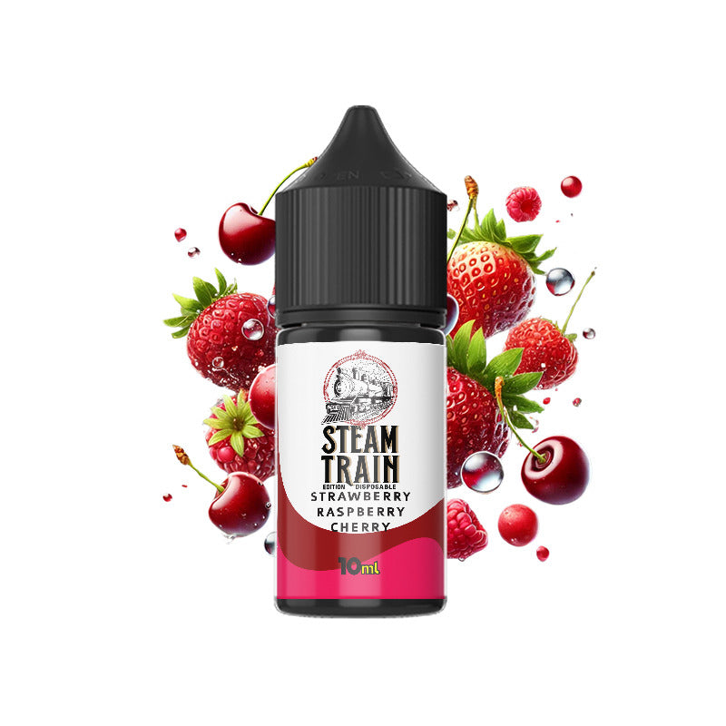 Steam Train – Disposable Edition Strawberry Raspberry Cherry Vape Shot (10 ml & 20 ml)