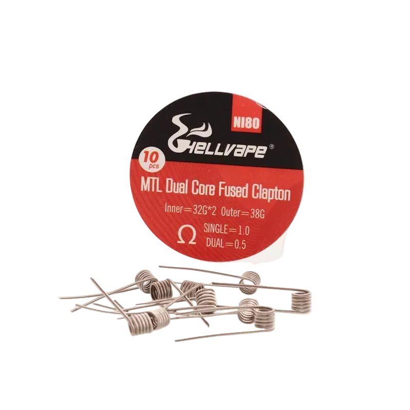 Hellvape MTL Dual Core Fused Clapton Coils – Ni80 (10pcs)