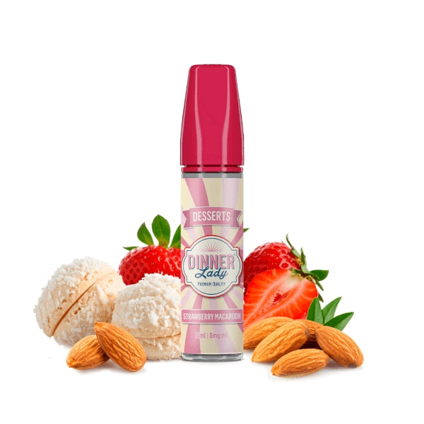Dinner Lady Dessert Bar – Strawberry Macaroon Longfill (14 ml)