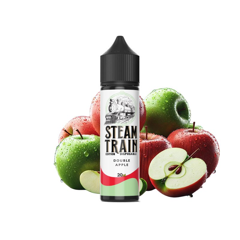 Steam Train – Διπλό τσιγάρο μήλου μιας χρήσης (10 ml & 20 ml)