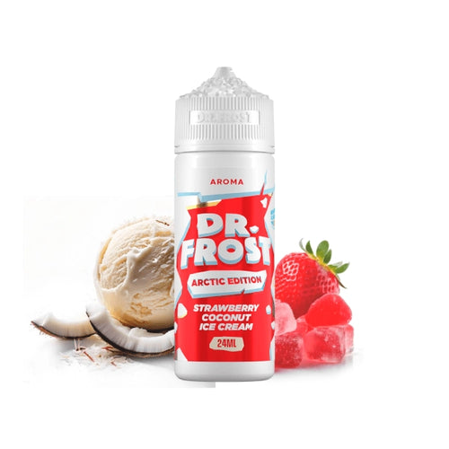 Dr Frost – Παγωτό Φράουλα Καρύδα Longfill (16ml & 24ml)