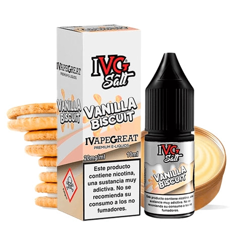 IVG Vanilla Biscuit Nic Salt E-Liquid 10ml 20mg