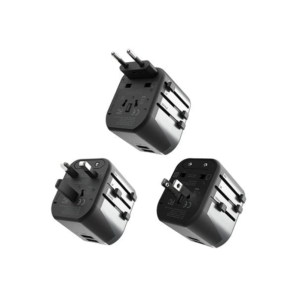 Devia Multi-Function Universal Travel Adapter with Dual USB-A Ports